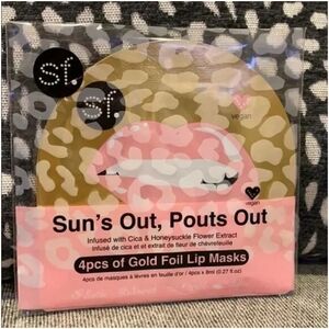 Sun's Out, Pouts Out Gold Foil Lip Masks NEW